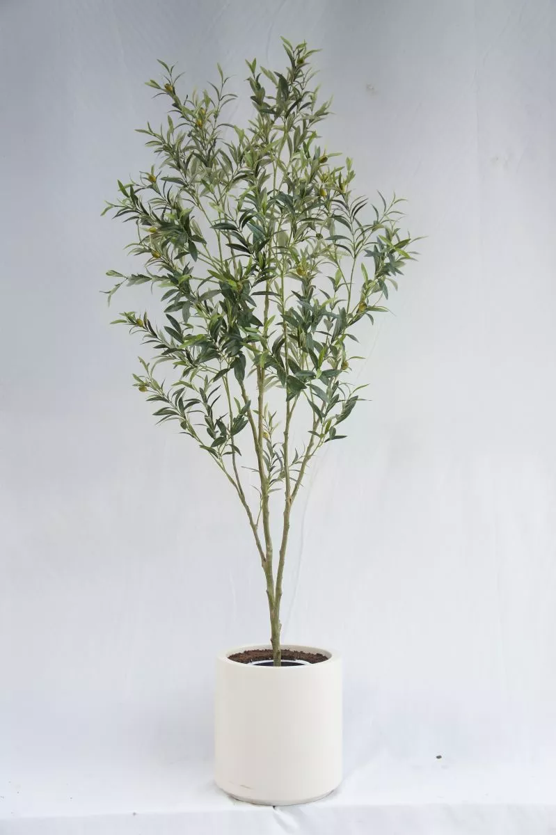 Artificial Olive Tree In Plastic Pot, 180 CM